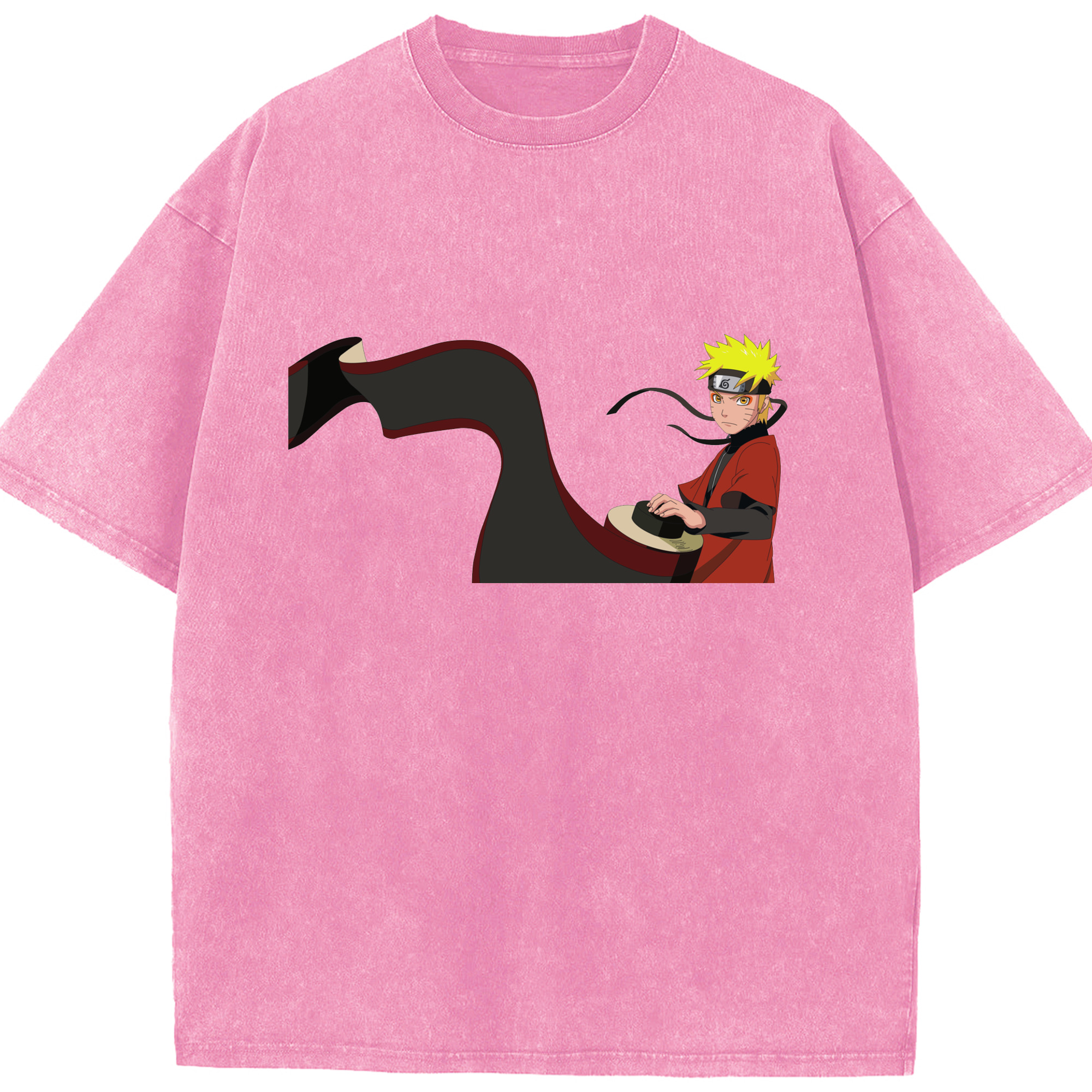 （画像用） NARUTO -ナルト- うずまき ナルト Uzumaki Naruto 綿100% ヴィンテージ風 半袖Tシャツ（フロントプリント）